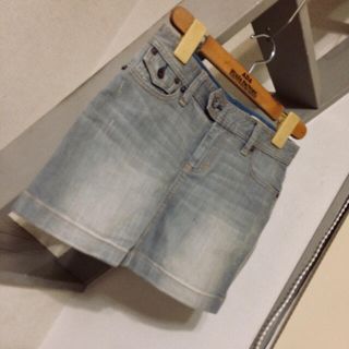 ギャップ(GAP)の【GAP】グレー系 ミニデニム ダメージ加工(ミニスカート)