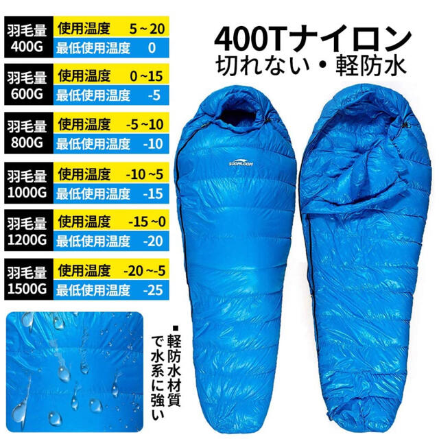 mont bell(モンベル)の新品　soomloom ダウンシュラフ　寝袋　800g 650FP スポーツ/アウトドアのアウトドア(寝袋/寝具)の商品写真