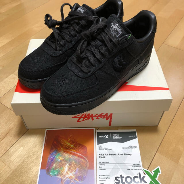 STUSSY(ステューシー)のSTUSSY X AIR FORCE 1 LOW 'TRIPLE BLACK メンズの靴/シューズ(スニーカー)の商品写真