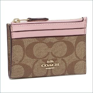 コーチ(COACH)の特価！ 新品 COACH コーチ リング付パスケース・小銭入れ カーキ ピンク(コインケース)