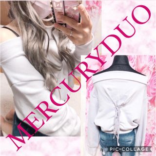 マーキュリーデュオ(MERCURYDUO)の2895.MERCURYDUO バックレースアップ トレーナー 2way(トレーナー/スウェット)