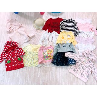 ベビーギャップ(babyGAP)の女の子 80サイズ トップス パーカー アウター 帽ワンピース 肌着 まとめ売り(シャツ/カットソー)