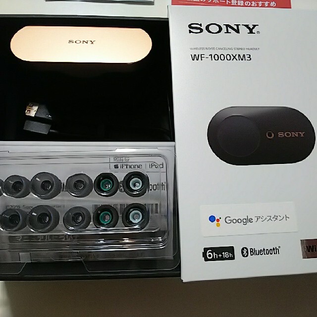 SONY(ソニー)の美品 SONY WF-1000XM3(S) ワイヤレスイヤホン スマホ/家電/カメラのオーディオ機器(ヘッドフォン/イヤフォン)の商品写真