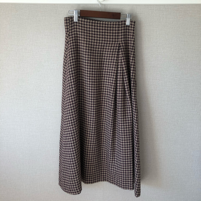 moussy(マウジー)のmoussy houndstooth belt flareスカート　サイズ0 レディースのスカート(ロングスカート)の商品写真