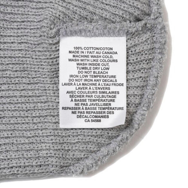 1LDK SELECT(ワンエルディーケーセレクト)のENNOY COTTON BEANIE GRAY エンノイ コットンビーニー  メンズの帽子(ニット帽/ビーニー)の商品写真