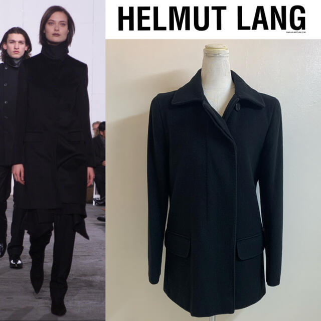 NC136さ@ HELMUT LANG 美品 カシミヤ ウール ロングコート S