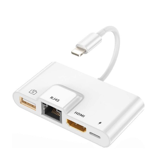 iPhone HDMI/SD/TF/USB 変換アダプタ ライトニング スマホ/家電/カメラのスマホアクセサリー(その他)の商品写真