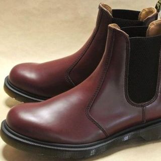 ドクターマーチン(Dr.Martens)のDr.Martens サイドゴアブーツ Dr.マーティン 本革赤 UK8.0(ブーツ)