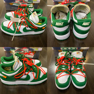 NIKE - 【美品】OFF-WHITE × NIKE DUNK LOW GREEN 28cmの通販 by ...