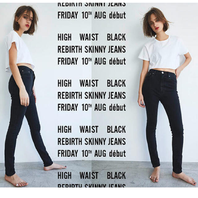 美品 MOUSSY BLACK REBIRTH SKINNY 26インチ - デニム/ジーンズ