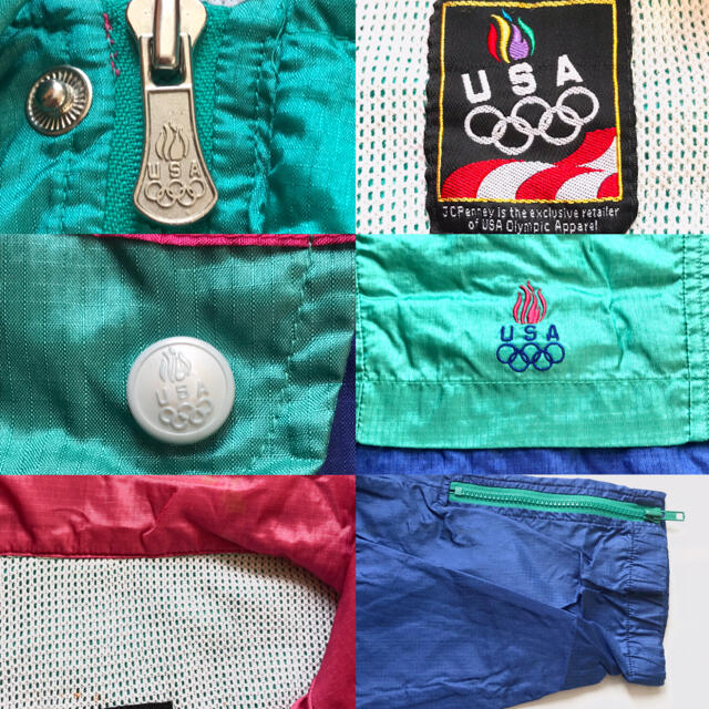 90s ヴィンテージ  ビンテージ　　オリンピック　五輪　刺繍　ナイロン 3
