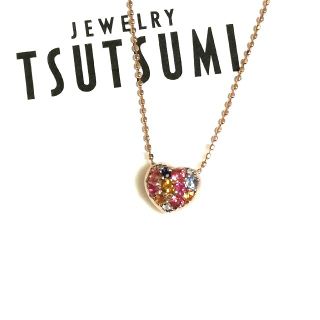 ジュエリーツツミ(JEWELRY TSUTSUMI)のるん様専用です♪K10 ハートパヴェネックレス(美品)(ネックレス)