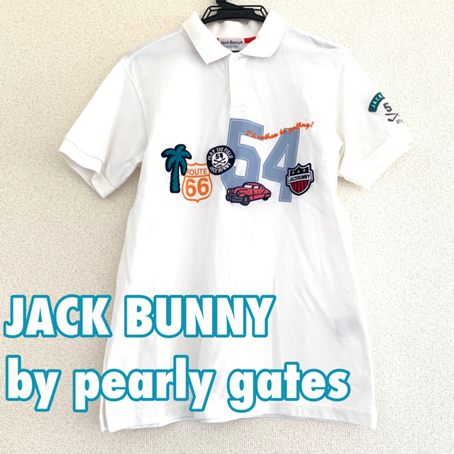 PEARLY GATES(パーリーゲイツ)のJACK BUNNY ジャックバニー  半袖ポロシャツ ワッペン　ゴルフウェア スポーツ/アウトドアのゴルフ(ウエア)の商品写真