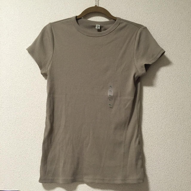 UNIQLO(ユニクロ)のUNIQLO リブクルーネックT レディースのトップス(Tシャツ(半袖/袖なし))の商品写真