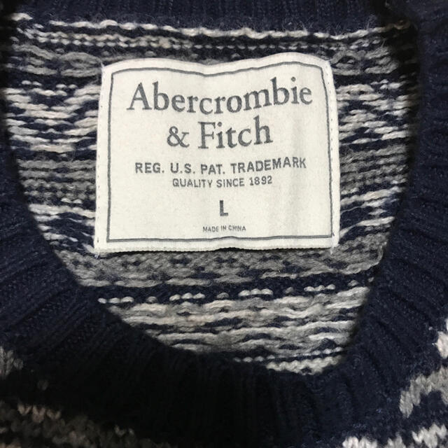 Abercrombie&Fitch(アバクロンビーアンドフィッチ)のアバクロ ニット セーター Lサイズ メンズのトップス(ニット/セーター)の商品写真