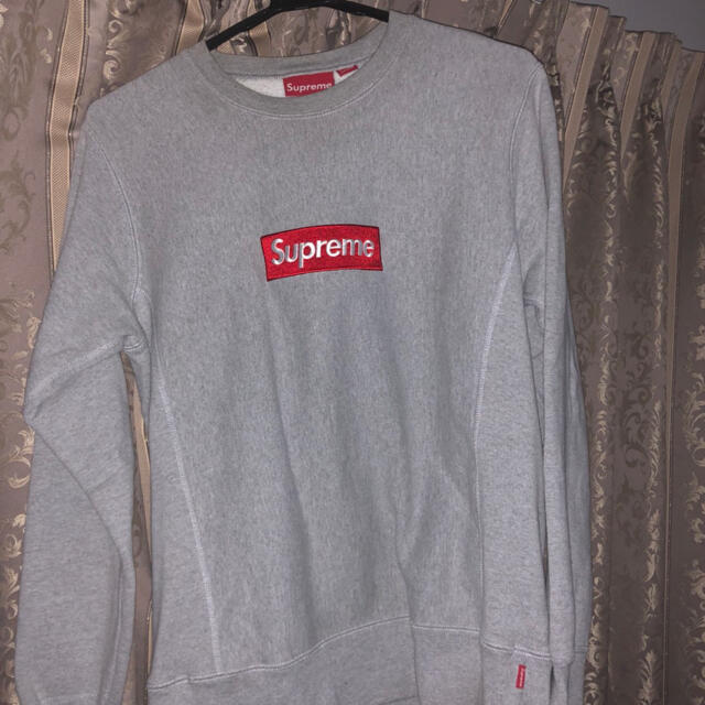 supreme BOX logo トレーナー グレー | フリマアプリ ラクマ