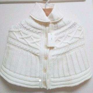 グッチ(Gucci)のGUCCIグッチタグ付きbabyベビーKIDSキッズwhite白ニットポンチョ(コート)