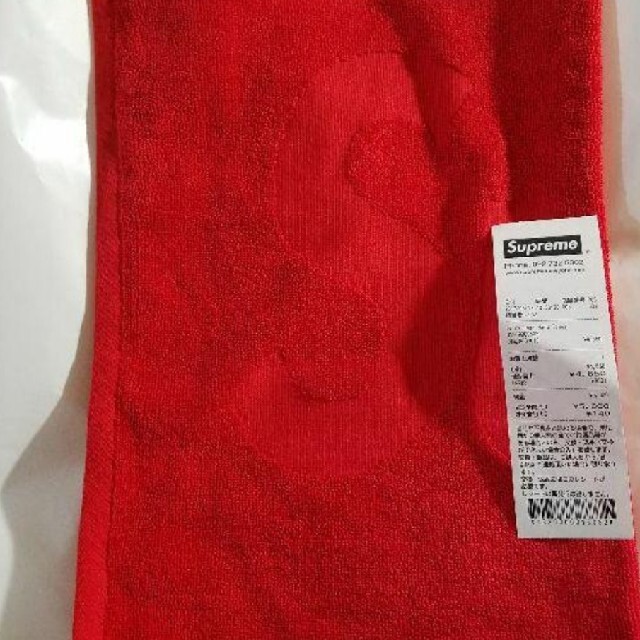 【期間限定】 Supreme Terry Logo Hand Towel 赤