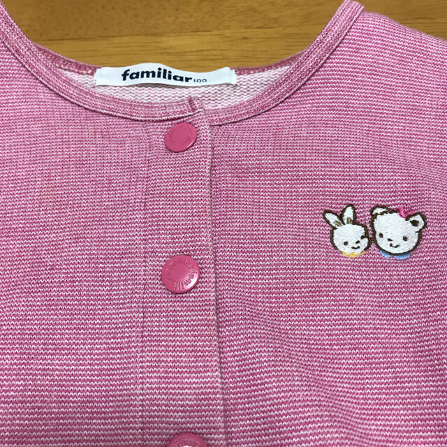 familiar(ファミリア)のfamiliar リアちゃん刺繍カーディガン キッズ/ベビー/マタニティのキッズ服女の子用(90cm~)(カーディガン)の商品写真