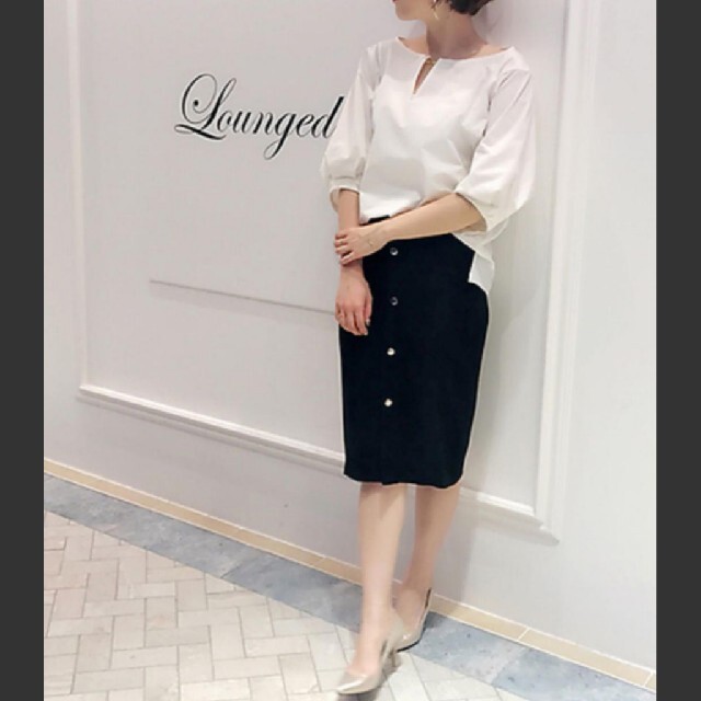 新品タグ付♥Loungedress♥綺麗目トップス ホワイトブラウス