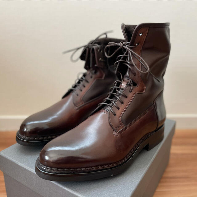 Santoni(サントーニ)のSANTONI ノルヴェジェーゼ　ムートンブーツ　UK8.5 メンズの靴/シューズ(ブーツ)の商品写真