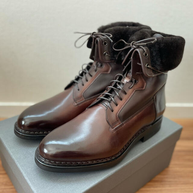 SANTONI ノルヴェジェーゼ　ムートンブーツ　UK8.5