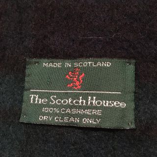 ザスコッチハウス(THE SCOTCH HOUSE)の♪値下げ♪  カシミヤマフラー　ブラックウォッチ　スコットランド製(マフラー/ショール)