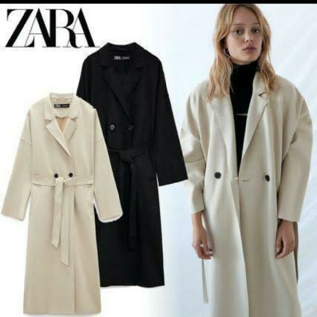 実物画像追加★ZARA スエード風トレンチコートＭサイズ