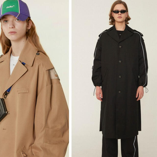 MAISON KITSUNE'(メゾンキツネ)のader error アーダーエラー 19ss trench トレンチコート メンズのジャケット/アウター(トレンチコート)の商品写真