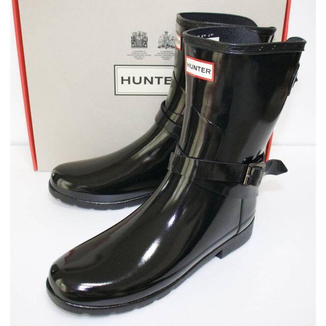 レインブーツ/長靴定価19000 新品 本物 HUNTER JP23 靴 黒 ブーツ 2097