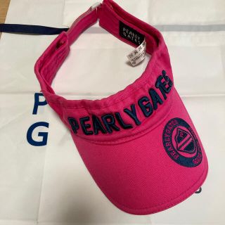 パーリーゲイツ(PEARLY GATES)の【中古】パーリーゲイツ　サンバイザー　ピンク(その他)