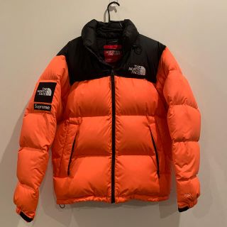 シュプリーム(Supreme)の美品 supreme THE NORTH FACE ヌプシ M オレンジ(ダウンジャケット)