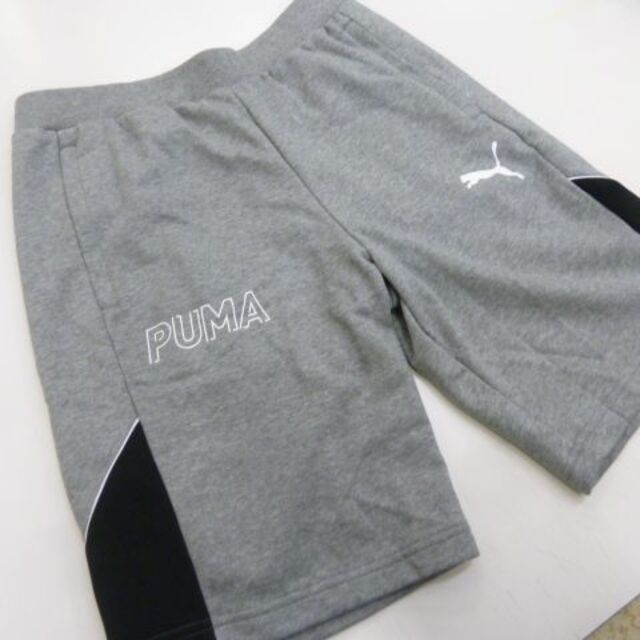 PUMA(プーマ)のL灰)プーマ★ハーフパンツ スウェット582838ショート ポケットファスナー付 スポーツ/アウトドアのランニング(ウェア)の商品写真