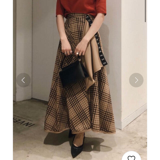 Ameri VINTAGE(アメリヴィンテージ)のアメリヴィンテージ♡RAFFLE FLARE CHECK SKIRT レディースのスカート(ひざ丈スカート)の商品写真