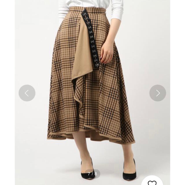 Ameri VINTAGE(アメリヴィンテージ)のアメリヴィンテージ♡RAFFLE FLARE CHECK SKIRT レディースのスカート(ひざ丈スカート)の商品写真