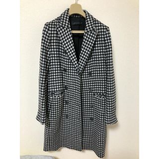 ザラ(ZARA)のZARA チェックコート(チェスターコート)