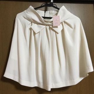 マジェスティックレゴン(MAJESTIC LEGON)のウェストタックリボン風スカパン(ミニスカート)