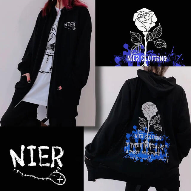 NieR BLACK ZIP OUTER 【BRIGHT ROZE】 メンズのトップス(パーカー)の商品写真