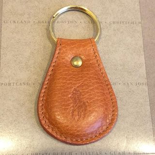 ポロラルフローレン(POLO RALPH LAUREN)のPolo キーホルダー　レザー　革　キーリング　茶色　キャメル(キーホルダー)