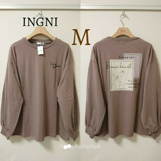 イング(INGNI)の新品 INGNI イング 線画 バックプリント クルーネックTシャツ ロンT(Tシャツ(長袖/七分))