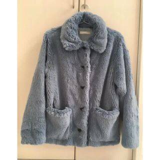 MAISON DE REEFUR ミドル丈　フェイクファーコート　36