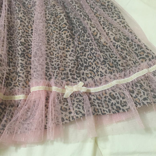 Ank Rouge(アンクルージュ)の処分セールAnkヒョウ柄チュールスカート レディースのスカート(ミニスカート)の商品写真