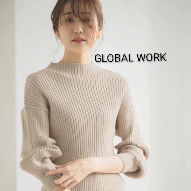 GLOBAL WORK(グローバルワーク)のグローバルワーク　メルティーリブアミボトルプルオーバー レディースのトップス(ニット/セーター)の商品写真