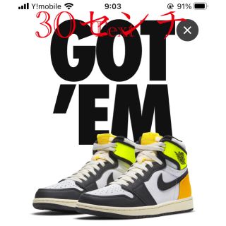 ナイキ(NIKE)のnike air jordan１  volt gold 希少サイズ　30センチ(スニーカー)