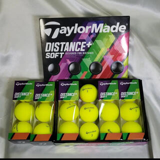 テーラーメイド(TaylorMade)のテーラーメイド ディスタンス+ ソフト ゴルフボール　マッドイエローのみ　18個(ゴルフ)