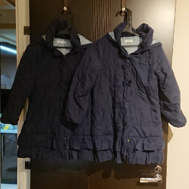 3can4on(サンカンシオン)の3can4on フード付きコート 130cm 双子 キッズ/ベビー/マタニティのキッズ服女の子用(90cm~)(コート)の商品写真