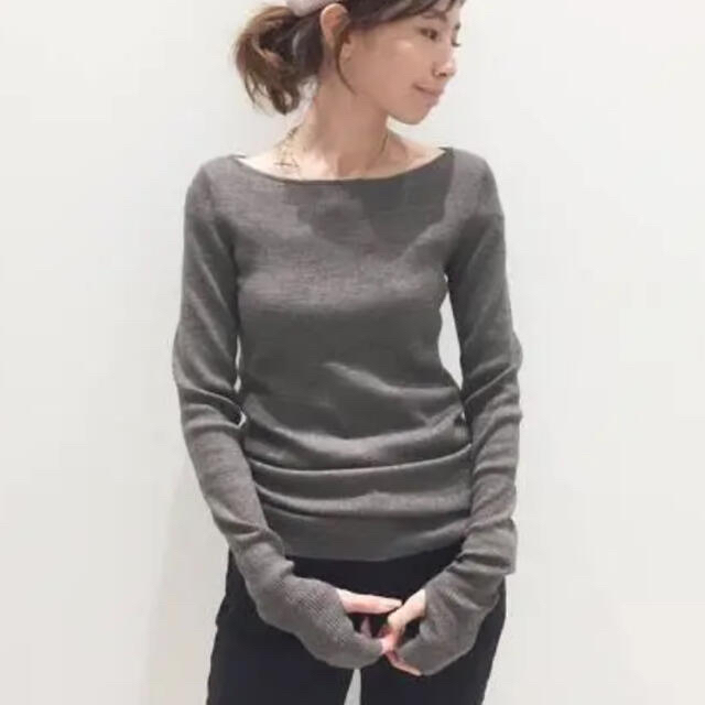 本日まで！ドゥーズィエムクラス アパルトモン ボートネック RIB KNIT