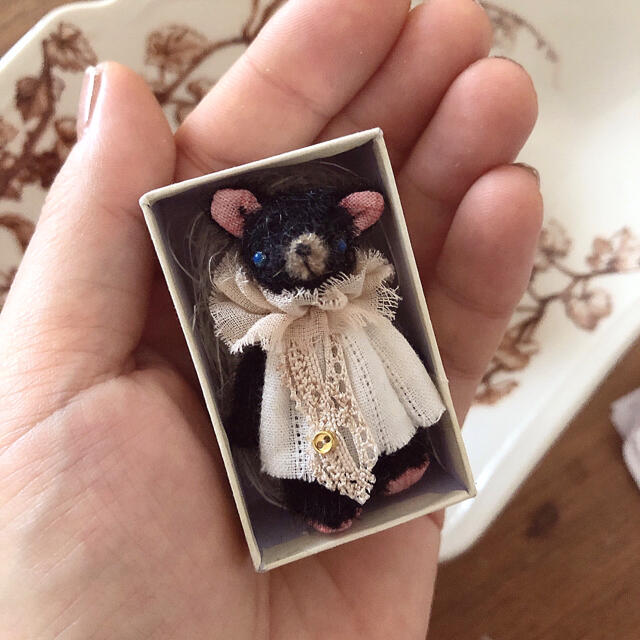 miniature teddy❤︎ピンク耳くまさん