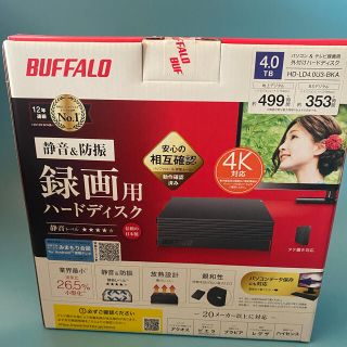 バッファロー(Buffalo)のバッファロー　外付けHDD 4TB(PC周辺機器)