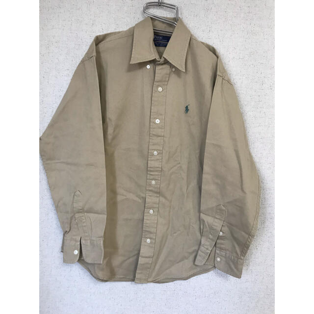 POLO RALPH LAUREN(ポロラルフローレン)の美品　レディース 90s Ralph Lauren ワンポイント シャツ　L レディースのトップス(シャツ/ブラウス(長袖/七分))の商品写真